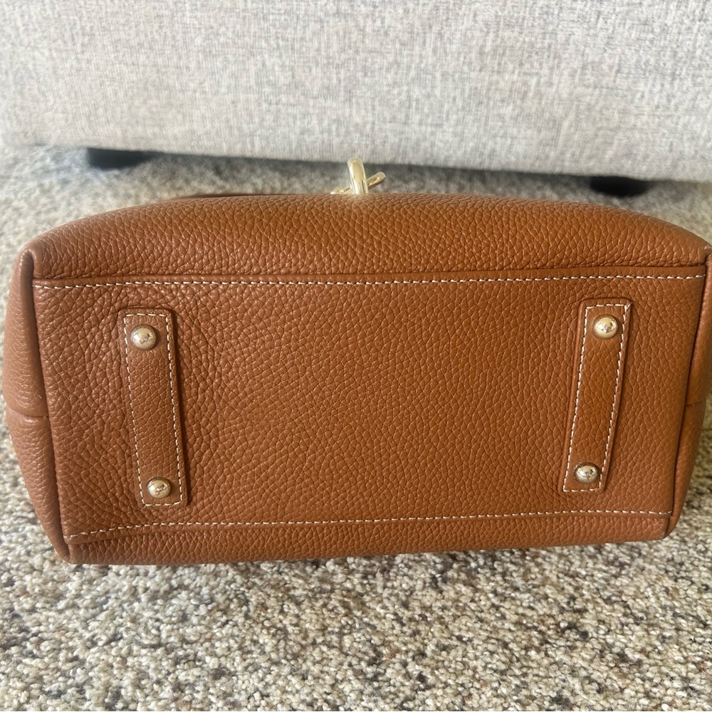 Dooney & Bourke Shoulder Logo Lock Sack with Gold Hardware. - Picture 3 of 6